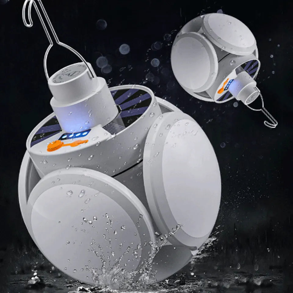 Football Foldable Solar Light, Emergency Home Camping Night Lights, Portable USB Rechargeable LED Search Light, 2 In 1 Camping Light, Portable Tent Lamp with Hanging Hook Football Foldable Solar Light, Emergency Home Camping Night Lights, Portable USB Rechargeable LED Search Light, 2 In 1 Camping Light, Portable Tent Lamp with Hanging Hook